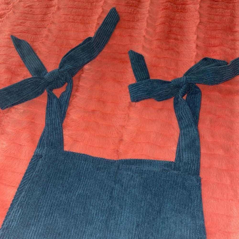 SHEIN Teal Corduroy Overalls - Picture 4 of 6
